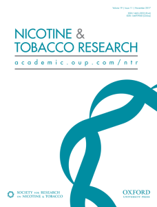 nicotine & tobacco research